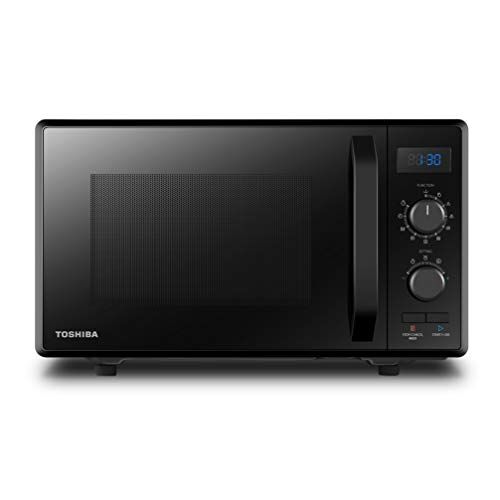 TOSHIBA Four à Micro-ondes 900 W 23 L, Grill 1050 W, Fonction d'Économie d'Énergie, 8 Menus Préprogrammés, 5 Niveaux de Puissance et Plaque Tournante à Mémoire de Position - Noir - MW2-AG23PF(BK)