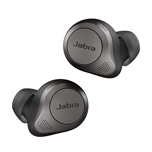 Jabra Elite 85t True Wireless - Écouteurs Sans Fil à Réduction de Bruit Active, Longue Autonomie et Écouteurs Puissants - Boîtier de Chargement Sans Fil - Noir Titane