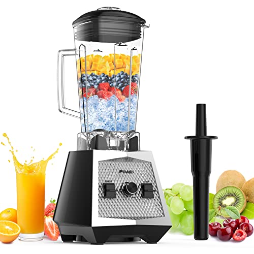 FIMEI Blender Smoothie 1500W, Mixeur Blender Professionnel pour jus, glace, Récipient 2L sans BPA, 8 lames en acier inoxydable titane, sans BPA et autonettoyant