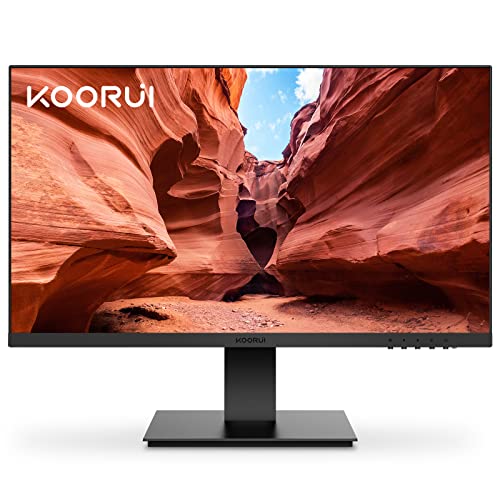 KOORUI Écran PC 24 Pouces Full HD (1920 x 1080), VA, 75Hz, 5ms, Mode Faible lumière Bleue, Angle de Vision de 178°, VGA et HDMI, Noir